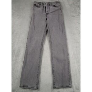 Levis 501 Jeans Women 26 Gray Wedgie Straight Button Fly Denim Pockets